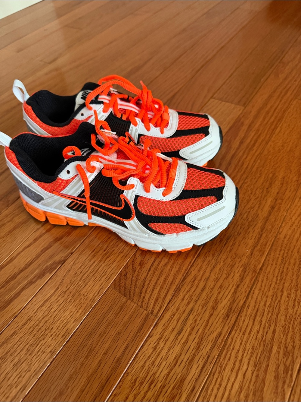 Nike Kids Orange, Black & White Sneakers